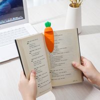 1Pcs Creative Cute Silicone Kawaii Carrot 3DBookmark for Pages Book Reader kid Collection DIY Stationery Office School Supplies