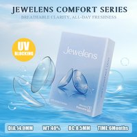 JEWELENS Klare Kontaktlinsen, natürlich, transparent, verschreibungspflichtige, weiche Augenkontakte mit Grad für die Kurzsichtigkeit, Sehkorrektur