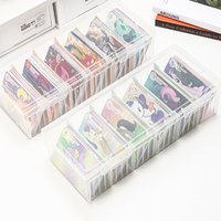 New New Transparent Plastic Storage Box Card Organizer Box Classification Box Stationery