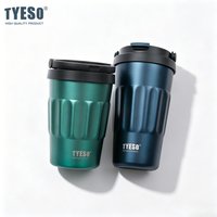 Tyeso 400ML/500ml Vintage Vacuum Flasks Insulated Coffee Mug 304 Stainless Steel Portable Travel Cup Handheld Thermos Hot Cold