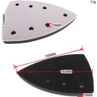 100*150*150MM 7 Holes Hook and Loop Triangle Interface Pad 1/5 Pcs Thickness 10MM for Protective Polishing Machine and Sander
