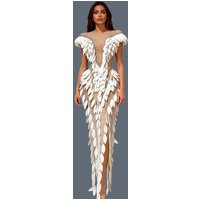Sparkly Diamond Prom Dress Women Maxi Dress Elegant Eveing Birthday Party Dress Sexy Nightclub Performance Stage Costume Baige