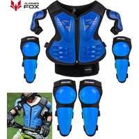 Boys Girls Full Body Skating Skiing Armor Child Kids Youth Motocross Downhill Vest Armor Jacket Chest Spine Knee Elbow Guard Pad