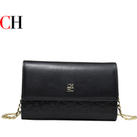 CH Crossbody Bag Embossed Logo Chain Shoulder Bag Flap Handbag For Women Daily Use Party Night Out Shopping Travel Casual