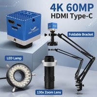 1080P 4K Digital Microscope Full HD Industrial Microscope C-Mount DigitalCamera PCB Welding Mobile Phone Repair Stand Microscope image 4