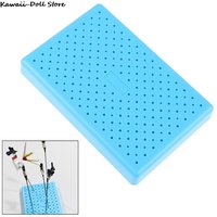 Model Hobby Parts Holder Airbrush Paint Spraying Booth Clip Stand Base Blue
