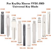 151-166# Universal Uncut Remote Flip Car Key Blank Blade For KeyDiy KD Xhorse VVDI JMD For Renault Chery Hyundai Kia Fiat Ford