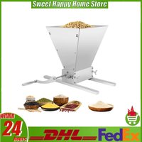 Grain Mill Grinder Stainless Steel Roller Mill 2 Rollers Adjustable 0-2.5mm 11lbs Capacity for Barley Wheat Home Brewing