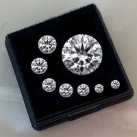 White Sapphire Super White Stone Round Cut Mohs Hardness Gems for Jewelry Making/Collection/Display/Gift Precious stones