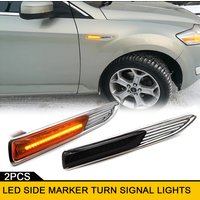 2 sztuki dynamicznych bursztynowych kierunkowskazów LED do Forda Mondeo Mk4 BA7 4 Lampa kierunkowskazu Canbus Free Error