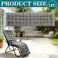 Premium Tufted Sun Lounger Seat Cushion,Thick Soft Porch Recliner Chair Replacement Cushion with Sraps, Dining Bench Cushion