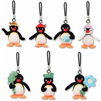 Cute Pingu Animal Penguin Family 12cm Flower Language Series Multiple Expressions Doll Keychain Decoration Toys Surprise Gifts