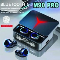 TWS M90 Wireless Headphones Sliding Cover Gaming Headsets Bluetooth 5.3 Stereo Sports Earbuds Earphones With Led Digital Display