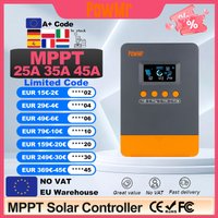 Regulator Ładowania Solarnego PowMr EU MPPT 45A 35A 25A 12V 24V Auto 100V Regulator Paneli Solarnych do Akumulatorów Kwasowo-Ołowiowych/Litowych