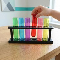 Clear Plastic Test Tubes Set for Kids Science Lab Teaching Lightweight Portable Storage Tubes Educational Toy