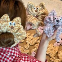 1PC Cute leopard print plush kitten headband, girl headband, sweet cartoon ponytail, meatball headband, hair accessory, girl