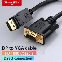 HD 1080P Displayport zu VGA Adapter Kabel Stecker auf Stecker Konverter DisplayPort DP VGA Kabel Für TV Box PC Laptop Monitor Projektor