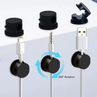 1/6/12PCS Magnetic Cable Clip Strong Bonded Spring Desktop Cable Management, Rotatable Wire Holder Organizer for Home, Office