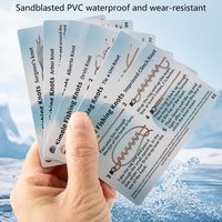 1 Set Fishing Knot Methods Instruction Cards Fishing Knot Guide Cards for Anglers Beginner Waterproof PVC Materials 69HD