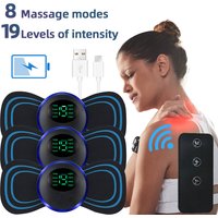 EMS Electric Neck Massager Muscle Massage Stimulator Low Frequency Instrument Back Cervical Calf Patches Joints Relief Body