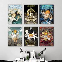 Anime THE PROMISED NEVERLAND Poster Posters Anime Room Decor Decoration Movie Backpack Wall Interior Music Wall Art