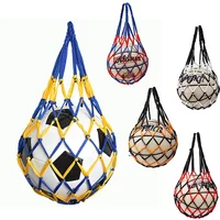 1PC Football Net Bag Nylon Bold Storage Bag Single Ball Carry Portable Equipment Outdoor Sports Soccer Basketball Volleyball Bag