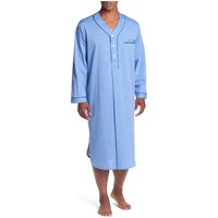 Men Loose V Neck Long Sleeve Nightgown Pajamas Comfy Cotton Sleepwear Top Shirt Homewear Robe Casual Long Nightdress