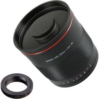 900mm F8.0 MF Super Mirror Telephoto Lens + T2 Mount Adapter Ring for Canon Nikon Pentax Sony Olympus M43 Fuji DSLR Camera