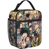 My H-Heros Academias Portable Lunch Boxes Dekus Anime Graphic Japanese Style Thermal Cooler Food Insulated Lunch Bag Office Work