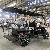 CE Approved 4 Persons High Speed Lithium Battery Buggy Club Car Electric Lifted Off Road Golf Cart