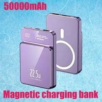 New 50000mah Power Bank Fast Charging 22.5W Wireless Magnetic Charging for IPhone Xiaomi Samsung Huawei Mobile Phone Charging