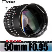 TTArtisan APS-C 50mm F0.95 Large Aperture Portrait Camera Lens for Sony A7RIII Canon R5 Nikon ZFC Fujifilm XT-100 M43 L Mount