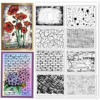 PVC Plastic Clear Stamps for DIY Scrapbooking Photo Album Decorative Cards Making Mixed Shapes 160x110mm