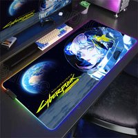 HD Anime Girl Mouse Pad RGB Desk Mat C_cyberpunk Anime E_edgerunners Mousepad Computer Laptop PC Gaming Accessories Big Mice Mat
