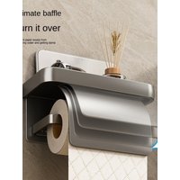 Self-Adhesive Toilet Paper Roll Holder - Wall Mount Or Adhesive Toilet Paper Holder with Shelf,Toilet Roll Holder, Tissue Holder
