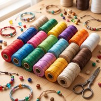 30 Rolls 1mm Waxed Nylon Polyester Cord 10m/Roll Rattail Satin Cord DIY Macrame String for Bracelet Necklace Jewelry Craft Mak