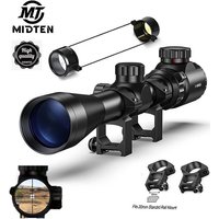 MidTen Riflescope 3-9x40 Rifle Sniper Scope Red or Green Illuminated Optical with Mounts Mil dot Fit First Focal Plane Crosshair