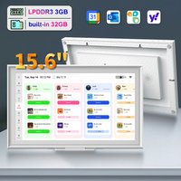 HGFRTEE 15,6" Smart WiFi 6 Digitaler Kalender Android 14 Touchscreen Familienplaner Aufgabenplaner für Wand & Schreibtisch mit Fotorahmen-Synchronisation