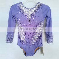 LIUHUO Rhythmic Gymnastics Leotard Customize Adult Women Girl Costume Performance Competition Dance Dress Teen Purple Suit Child