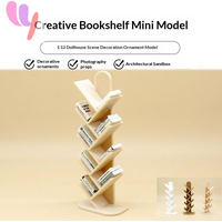 Dollhouse Simulation Mini Bookshelf Model Dollhouse Study Room Furniture Decoration Dolls House Micro Scene Photo Props