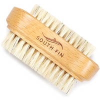 Double Sides Brushes Nail Cleaning Brush with Wooden Handle Natural Bristles Manicure Pedicure Tool Scrubbing Brush