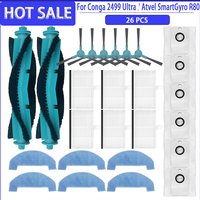 Main Side Brush HEPA Filter Mops Dust Bag For Conga 2499 Ultra Home Advanced / Atvel SmartGyro R80 Vacuum Cleaner Accessories