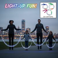 LED Illuminated Jump Rope for Night Fitness Training Glowing Optical Lamp Skipping Rope Entertainment Fun Toy for Exercise