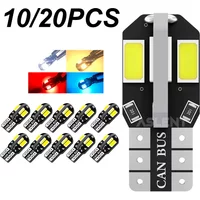 10/20PCS W5W T10 LED Bulbs Canbus 5630 8SMD 12V 6000K 194 168 LED Car Map Dome Lights Parking Light Auto Signal Lamp 12V 6000K