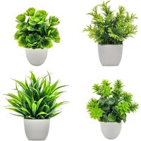 New Mini New Fake Potted Flowers Bonsai Table Decor Artificial Flower False Plants Potted Ornaments Home Garden Decor