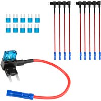 10Pack Micro2 Add-a-Circuit Fuse Tap 12V Car Piggy Back Fuse Holder15A ATR ATP Blade Fuses Micro 2 Automotive Hardwire Adapter f