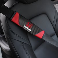 2pcs Car Safety Belt Cover Adjustable Seat Belt Cover Shoulder Protector Pad For Honda Civic Accord CRV Jazz Fit Odyssey 10th