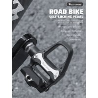AliExpress West Biking WEST BIKING Road Bike SPD Pedal Self-Locking DU+Sealed Bearings 6-Degree Cleats Compatible Aluminum Alloy Nylon Cycling Footrest