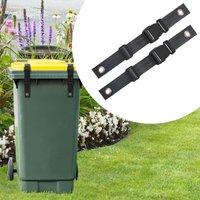 2x Adjustable Screw Hardware Garbage Can Lid Lock Trash Can Locks Straps for Animals for Home Outdoor Outside Kitchen Indoor