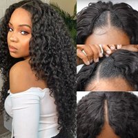 V Part Wig Deep Curly Human Hair No Leave Out Brazilian Deep Wave Human Hair Wigs for Women U Part No Glue Virgin Wigs On Sale